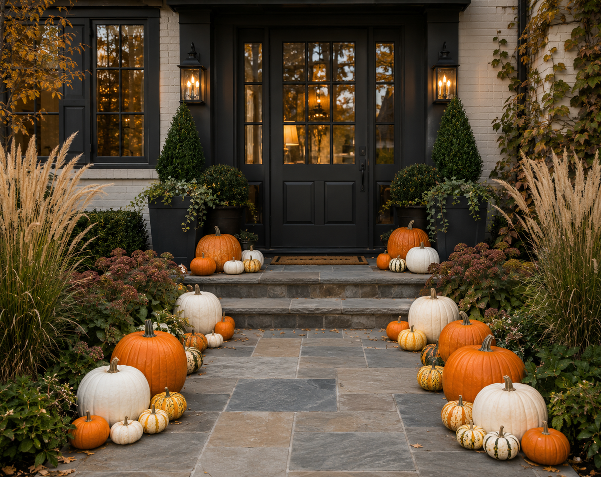 The Bushel — <span data-brand-name>Porch Pumpkin Co.</span> porch pumpkin display